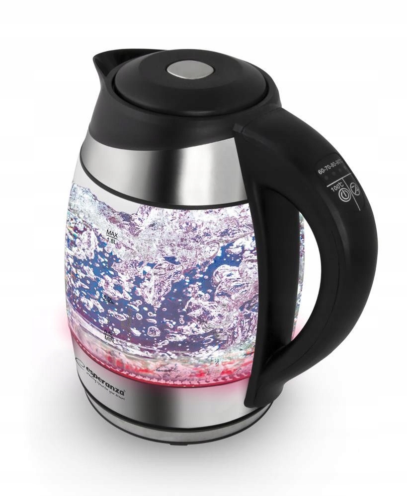 Rýchlovarná kanvica Esperanza EKK026, 2200 W, 1,7 l, čierna